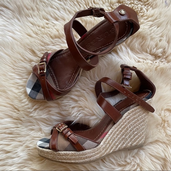 Authentic Burberry Wedged Heels - Picture 2 of 6